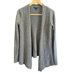 41 HAWTHORN | Gray Cashmere Open Front Draped Cardigan | Large
